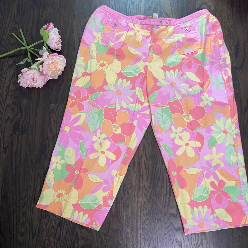 Sigrid Olsen pastel Sun Fruit pants nwt Sz 24W